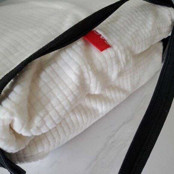 H. Versailtex Ivory White Textured Stretch Form Fit 2 Piece Wing Chair Cover Set - Picture 2 of 6